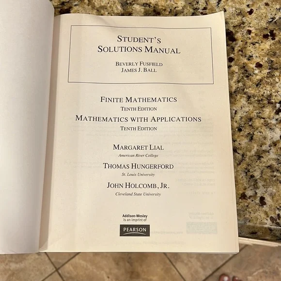 Pearson Mathematics student soultion manual - Picture 3 of 4